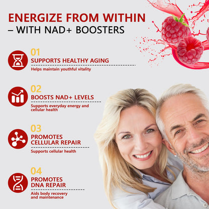 Buporai NAD Supplement 1000 mg Liquid Packets - NAD Supplements for Women & Men with Nicotinamide Riboside, Resveratrol, PQQ, Quercetin - NMNH Supplement Alternative for Anti-Aging, Energy-30 Packets BuporaiBuy Supplements Australia