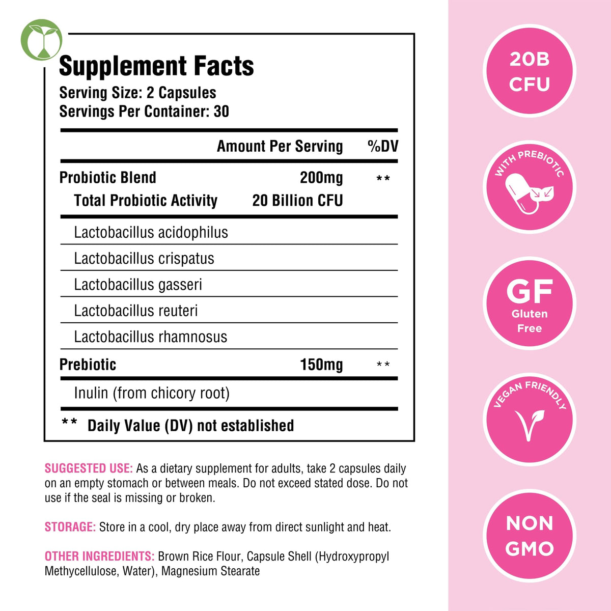 Vaginal Probiotics for Womens Health 20 Billion CFU | PH Balance & Vaginigal Odor Support 60 Capsules Natural Foundation SupplementsBuy Supplements Australia