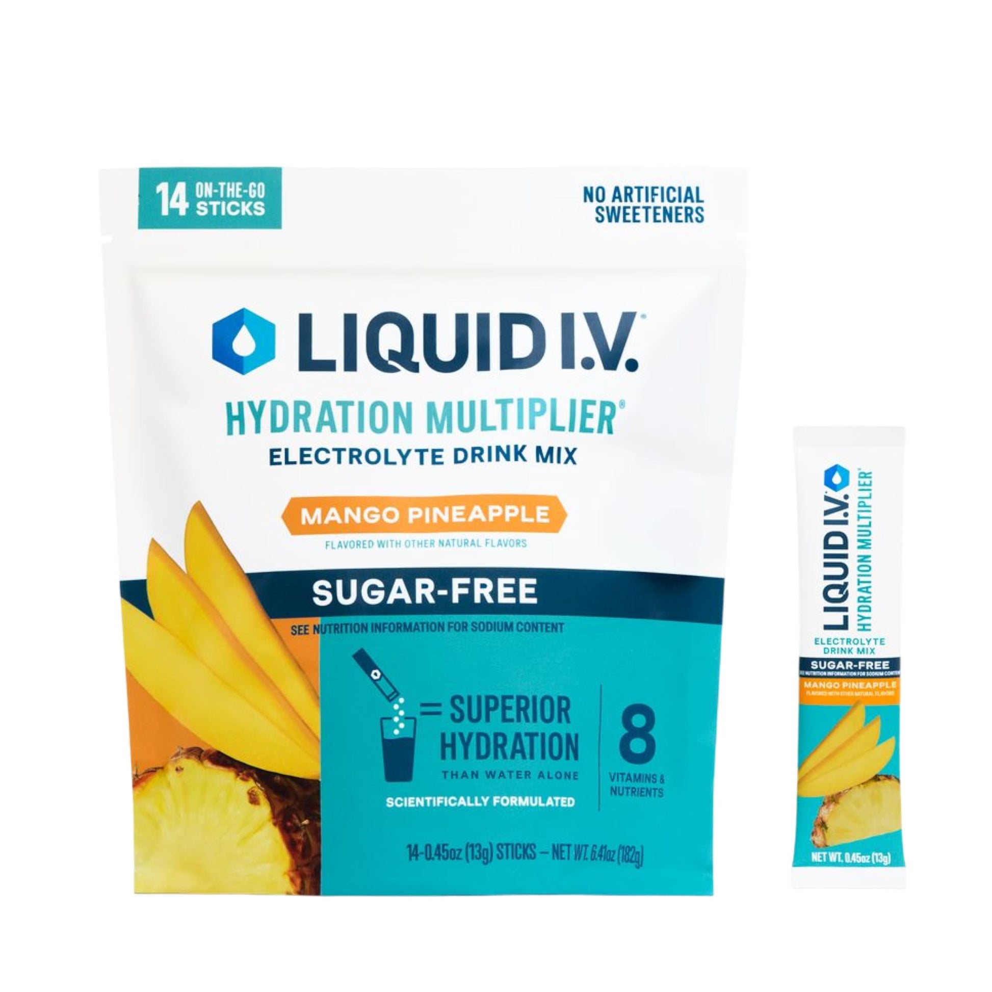 Liquid I.V.® Hydration Multiplier Sugar-Free - Mango Pineapple | Electrolyte Powder Drink Mix | 1 Pack (14 Servings) Liquid I.V.Buy Supplements Australia