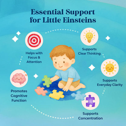 Kids Focus Gummies - Nootropics Brain Support Supplement for Kids with Green Tea Extract, B6 & B12 Vitamins for Memory and Brain Focus - Herbal Concentration Chews for Children - 90 Count Natures CraftBuy Supplements Australia