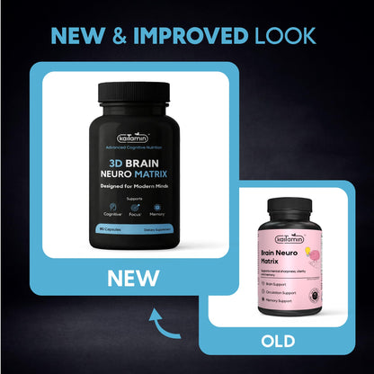 Brain Neuro Matrix – Memory & Focus Nootropic with Ginkgo Biloba & Huperzine A – Caffeine-Free Vegan Brain Supplement for Clarity, Focus & Mood – 90 Capsules (3-Month Supply) KaitaminBuy Supplements Australia