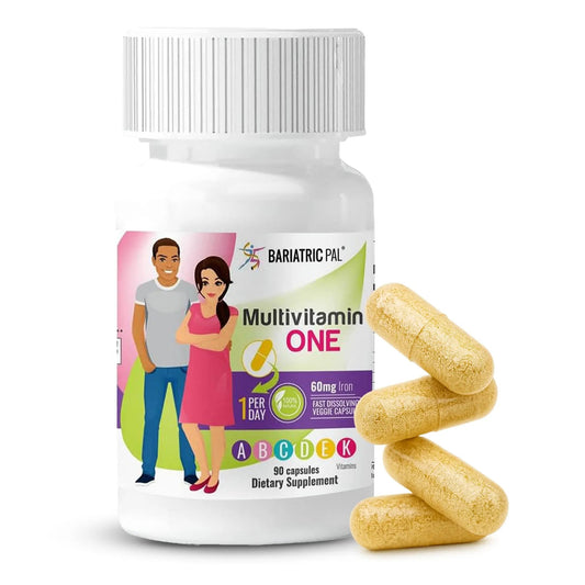 BariatricPal Multivitamin ONE 1 per Day! Bariatric Multivitamin Capsule with 60 mg of Iron | Easy to Swallow Capsule | BariatricPalBuy Supplements Australia