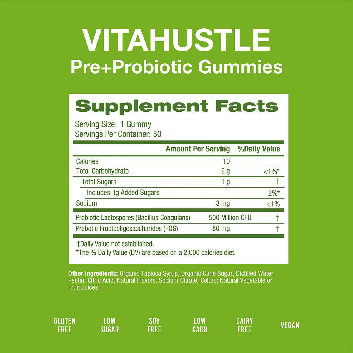 VitaHustle Probiotic Gummies + Prebiotics by Kevin Hart with Chicory Root Inulin Fiber VitaHustleBuy Supplements Australia