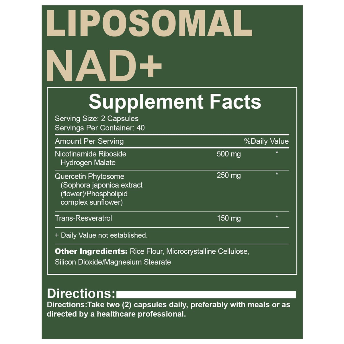 Quackiki NAD Resveratrol Supplement with NAD Nicotinamide Riboside Resveratrol 900 MG, Boost NAD+ for Cellular Health, Anti-Aging, Energy, Focus - 80 Capsules(2Pcs) QuackikiBuy Supplements Australia
