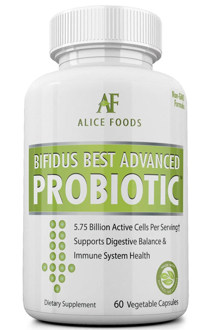 Fast Natural Bloating Relief - Bifidus Best Advanced Probiotic 60 Day + Kombucha Guide - Premium Probiotics for Men and Women - for Intestinal Problems, Bloating, Diarrhea, Gas, Bladder, UTI Alice Foods buy supplements Au