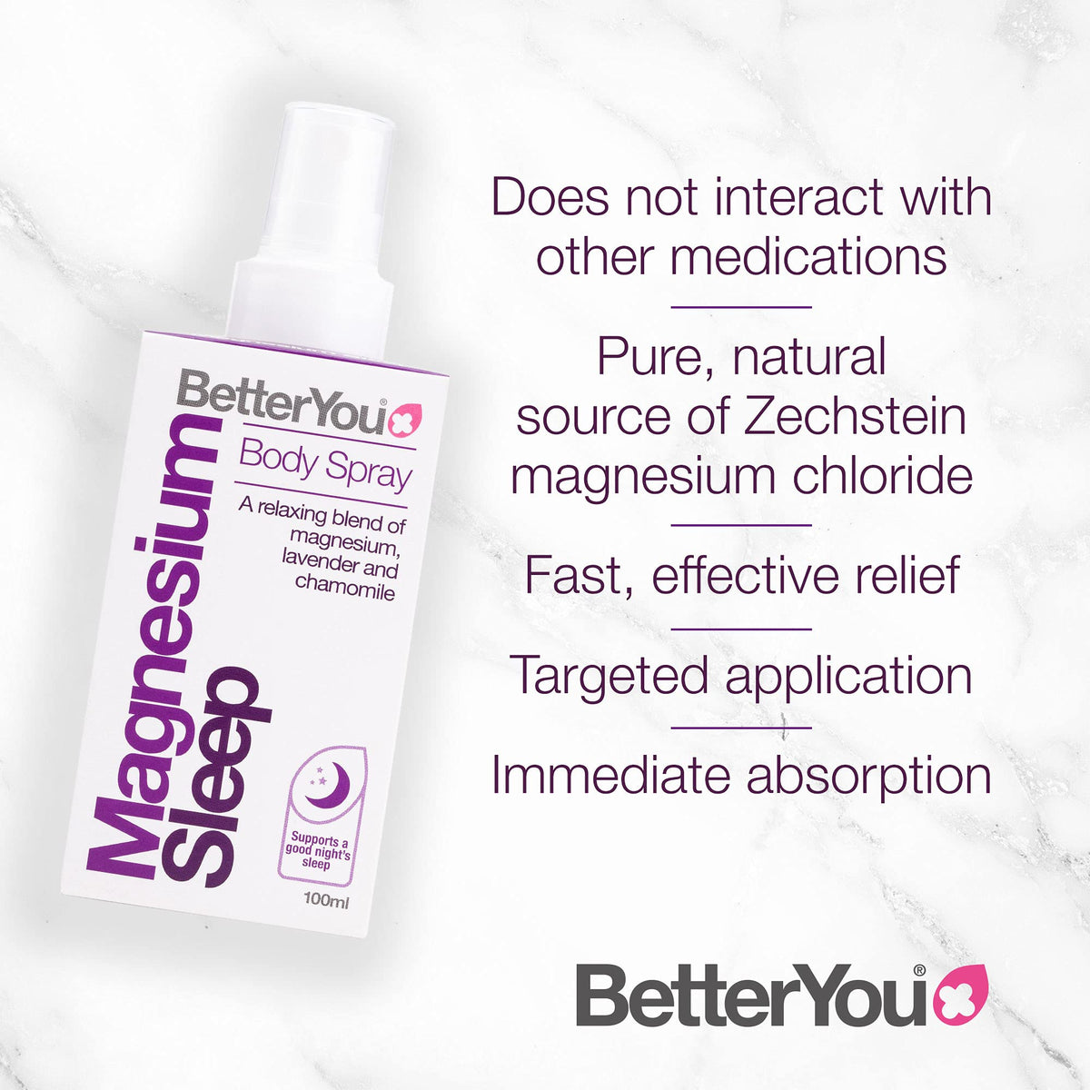 BetterYou Magnesium Sleep Body Spray, Made with Zechstein Magnesium Chloride BetterYouBuy Supplements Australia