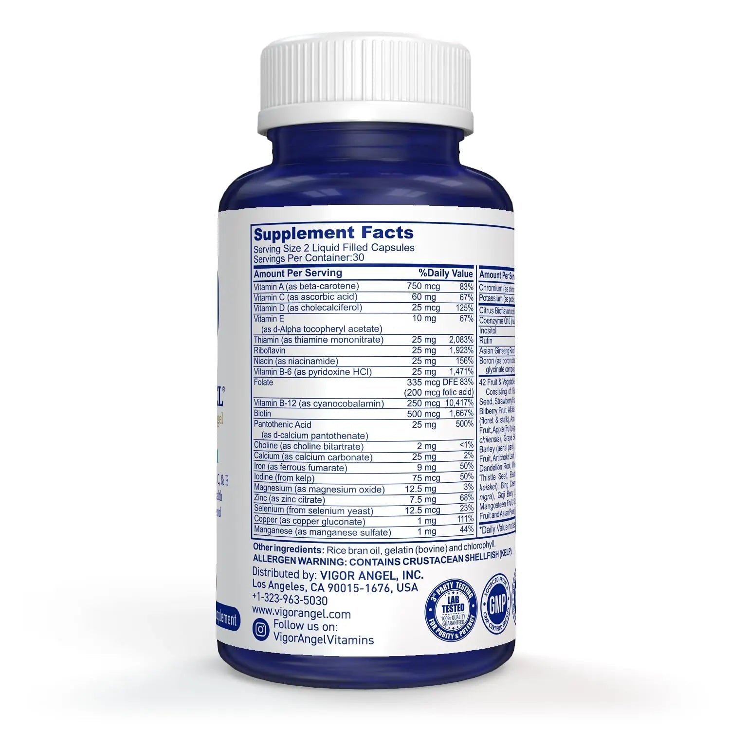 VIGOR ANGEL Multivitamin, 60 Liquid Capsules VIGOR ANGELBuy Supplements Australia