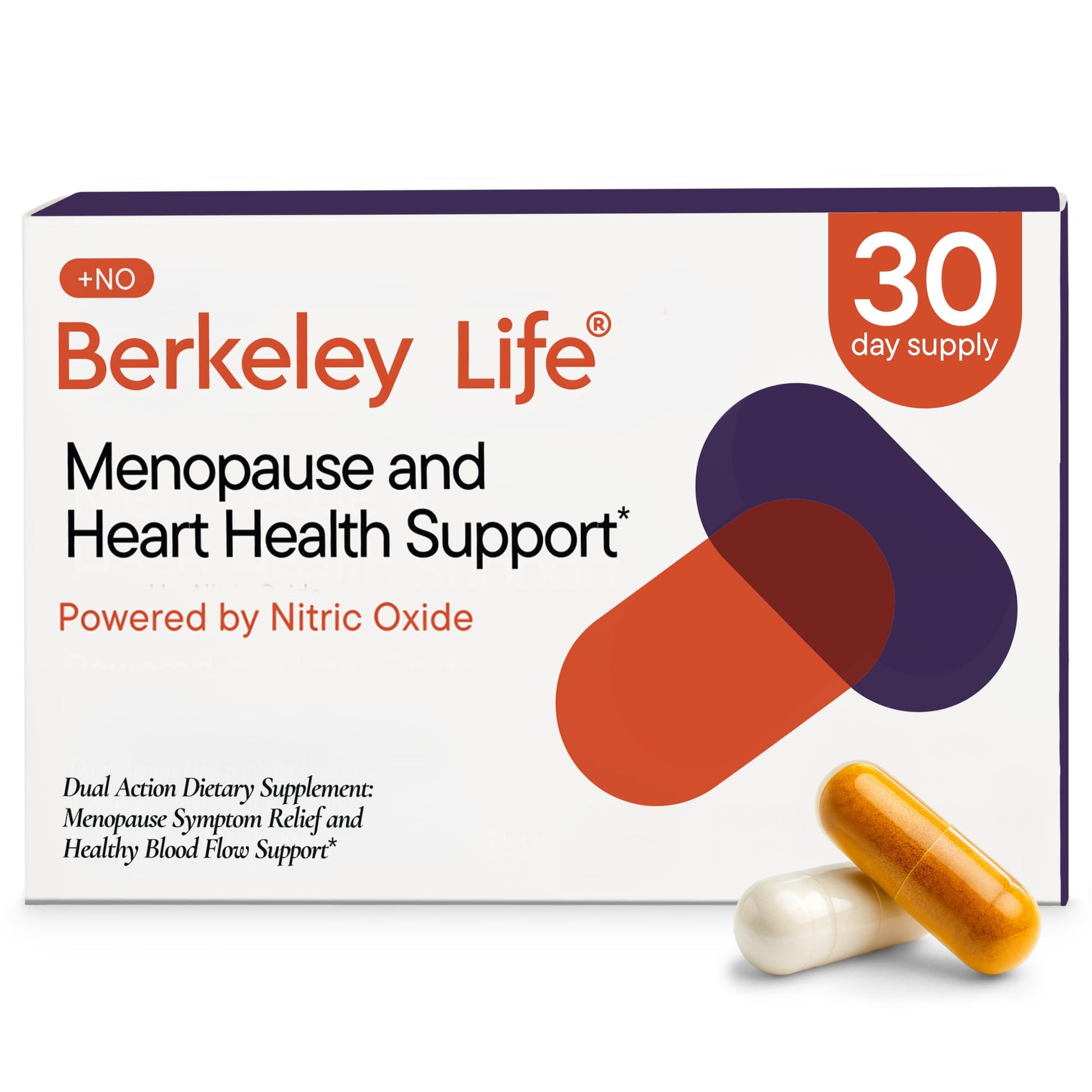 Berkeley Life Menopause and Heart Health Support Supplements - Hormone-Free Dual-Action Nitric Oxide Supplement for Menopause Symptom Relief & Healthy Blood Flow Support for Women - 60 Capsules Berkeley LifeBuy Supplements Australia