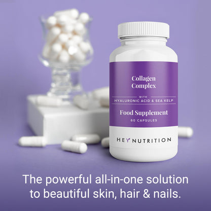Hey Nutrition Collagen Complex Hyaluronic Acid & Sea Kelp Vitamin E, C, Biotin - Healthy Nails, Skin, Hair Hey NutritionBuy Supplements Australia