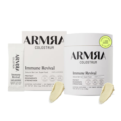 ARMRA Colostrum™ Premium Powder, Grass Fed, Gut Health Bloating Immunity Skin & Hair, Contains 400+ Bioactive Nutrients, Keto, Gluten & Fat Free (Unflavored Bundle | 150 Servings) ARMRABuy Supplements Australia