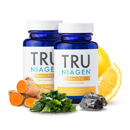 TRU NIAGEN Immune Support Supplement - Daily Defense, Vitamin C from Fermentation, Vegan Vitamin D3 2000 IU, Zinc, Plus Theracurmin (Curcumin) + Multi Award-Winning NAD Boosting Niagen 150mg 60ct TRU NIAGENBuy Supplements Australia