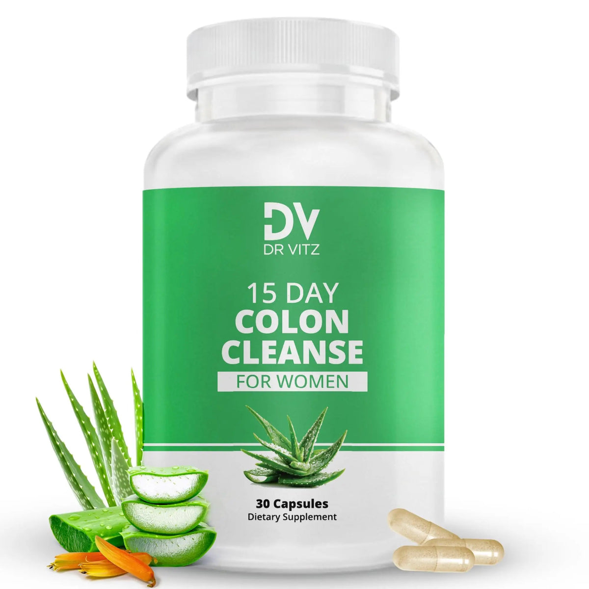 Dr Vitz 15 Day Colon Cleanse for Women – Natural Detox Pills with Herbs, Fiber & Probiotics – Bloating & Constipation Relief, Weight Loss & Gut Health Reset – 30 Capsules Dr VitzBuy Supplements Australia