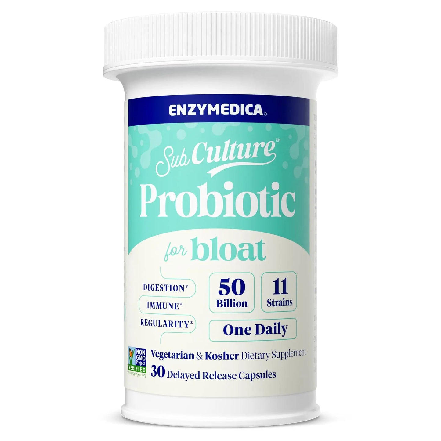 Enzymedica SubCulture Probiotics for Gas & Bloating, 50 Billion CFU, Supports Immune & Digestive Health, Regularity & Gut Flora, 30 Count EnzymedicaBuy Supplements Australia