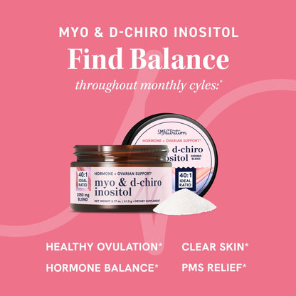 Myo-Inositol & D-Chiro Inositol Powder | Hormone Balance for Women | Ideal 40:1 Ratio SMNutritionBuy Supplements Australia