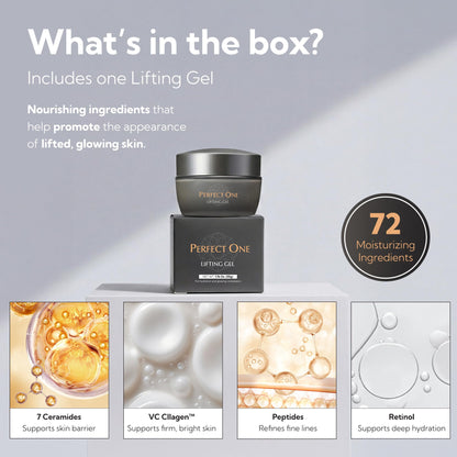 PERFECT ONE Lifting Gel – All-in-One Face Moisturizer & Anti-Aging Serum – With Collagen, Niacinamide, Retinol, VC & Hyaluronic Acid – Firms, Brightens, Hydrates, and Smooths Fine Lines, 50g PERFECT ONE buy supplements Au