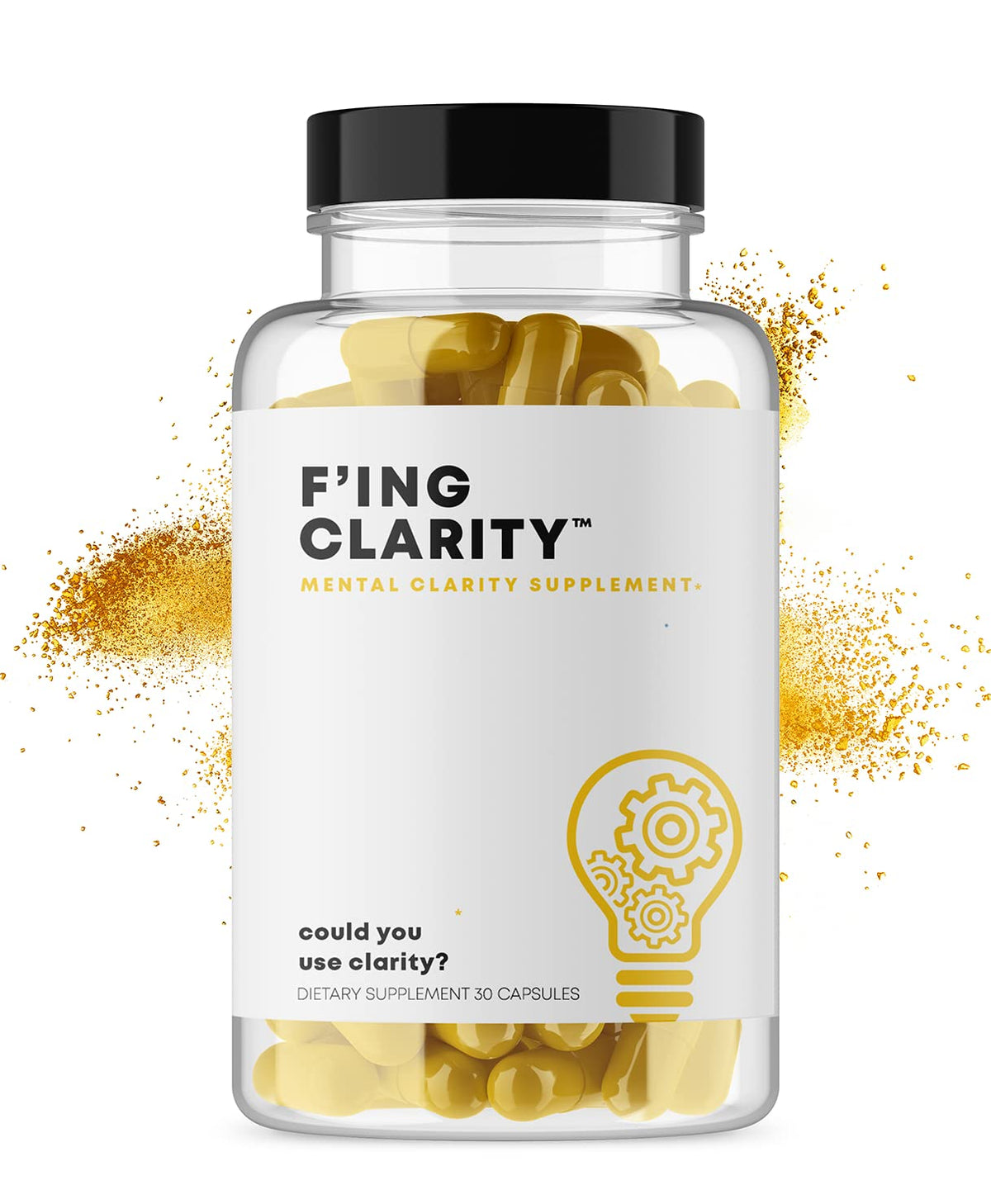 F'ing Clarity - Clarity, Memory + Brain Boosting Nootropic Supplement | Bacopa Extract, Phosphatidylserine 20%, Gingko Biloba Extract, Rhodiola Rosea Extract, DMAE Bitrartrate, B-12, Huperzine A F'ingBuy Supplements Australia