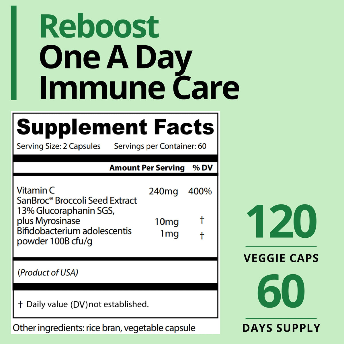 GIGANTIC Sulforaphane + Myrosinase 10mg (120 Capsules) - Includes Vitamin C GIGANTICBuy Supplements Australia