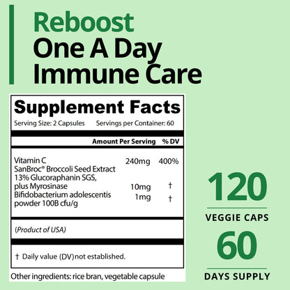 GIGANTIC Sulforaphane + Myrosinase 10mg (120 Capsules) - Includes Vitamin C GIGANTICBuy Supplements Australia
