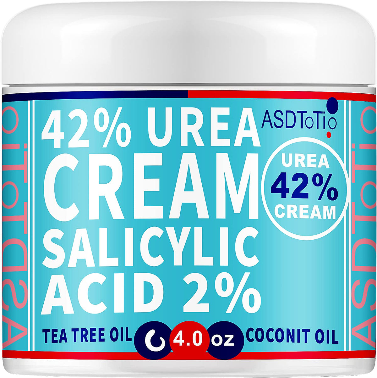 ASDToTio Urea Cream 42% - Premium Urea Foot Cream - With 2% Salicylic Acid, Tea Tree Oil, Shea Butter, Aloe Vera - For Feet, Hands, Heels, Elbows, Knees and More - 4 oz ASDToTio buy supplements Au