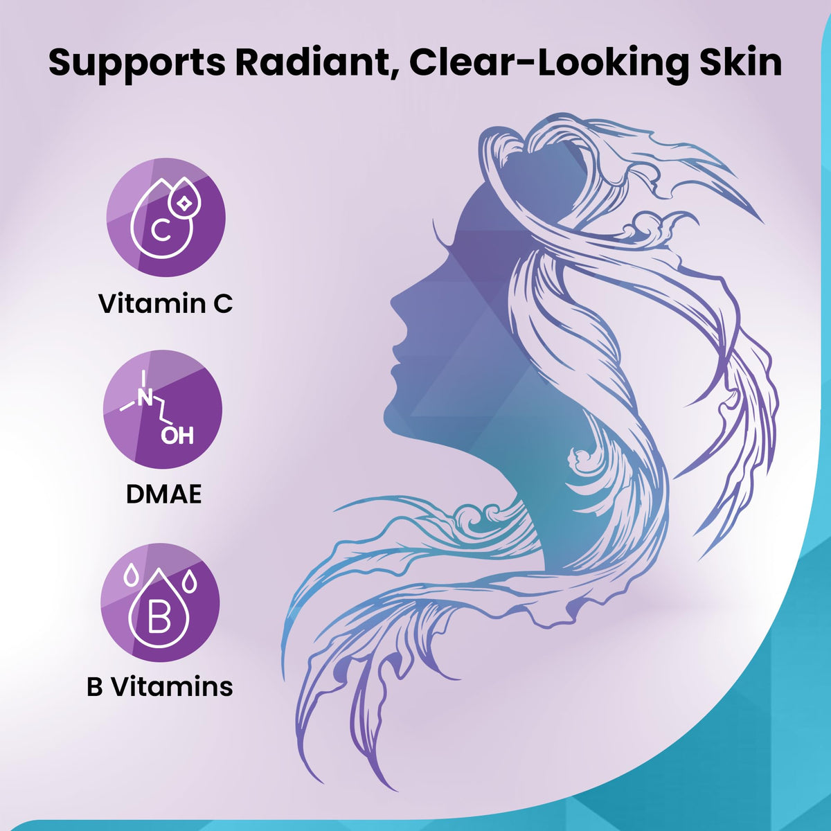 Organic Excellence Hair, Skin and Nails Vitamins for Women & Men – Biotin Supplement 5000 mcg– Hyaluronic Acid - Supports Healthy Hair Growth, Radiant Skin & Strong Nails, 3 Month Supply (90 Tablets) Organic ExcellenceBuy Supplements Australia