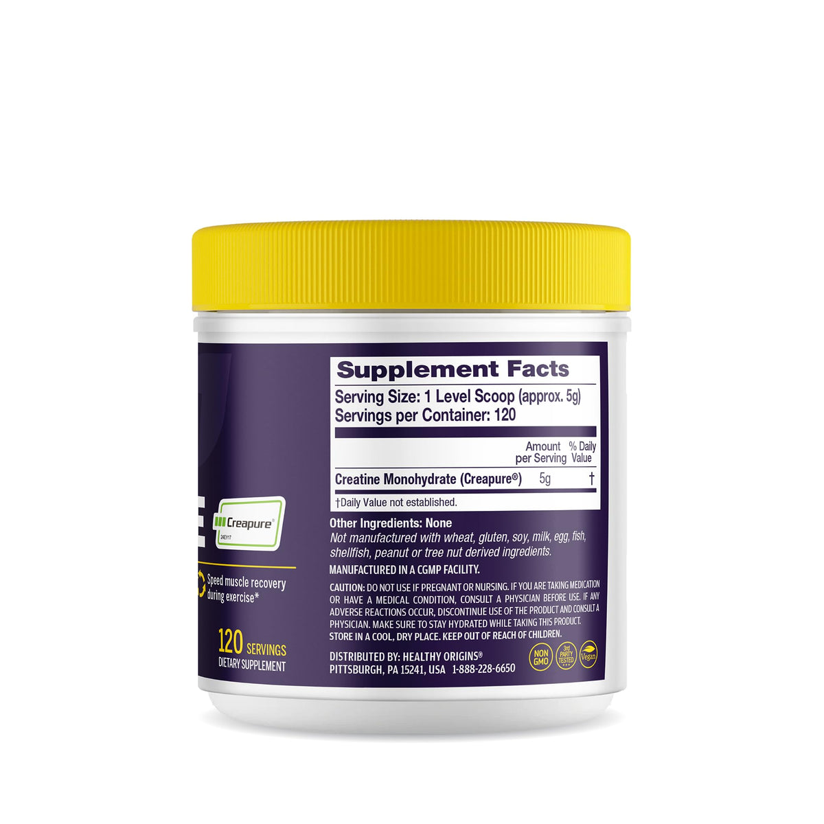 Healthy Origins® Performance Creatine with Creapure®, Unflavored Micronized Powder, Supports Muscle Function, Energy & Recovery, 21.2oz (600g), 120 Servings Healthy OriginsBuy Supplements Australia