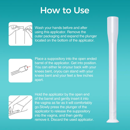 Dizzily 30 Pack Disposable Vaginal Suppository Applicators for Women, Individually Wrapped, Hygienic - Fits Most Boric Acid Suppositories, Pills, Tablet, Cap-sules and Feminine Care Applicator DizzilyBuy Supplements Australia