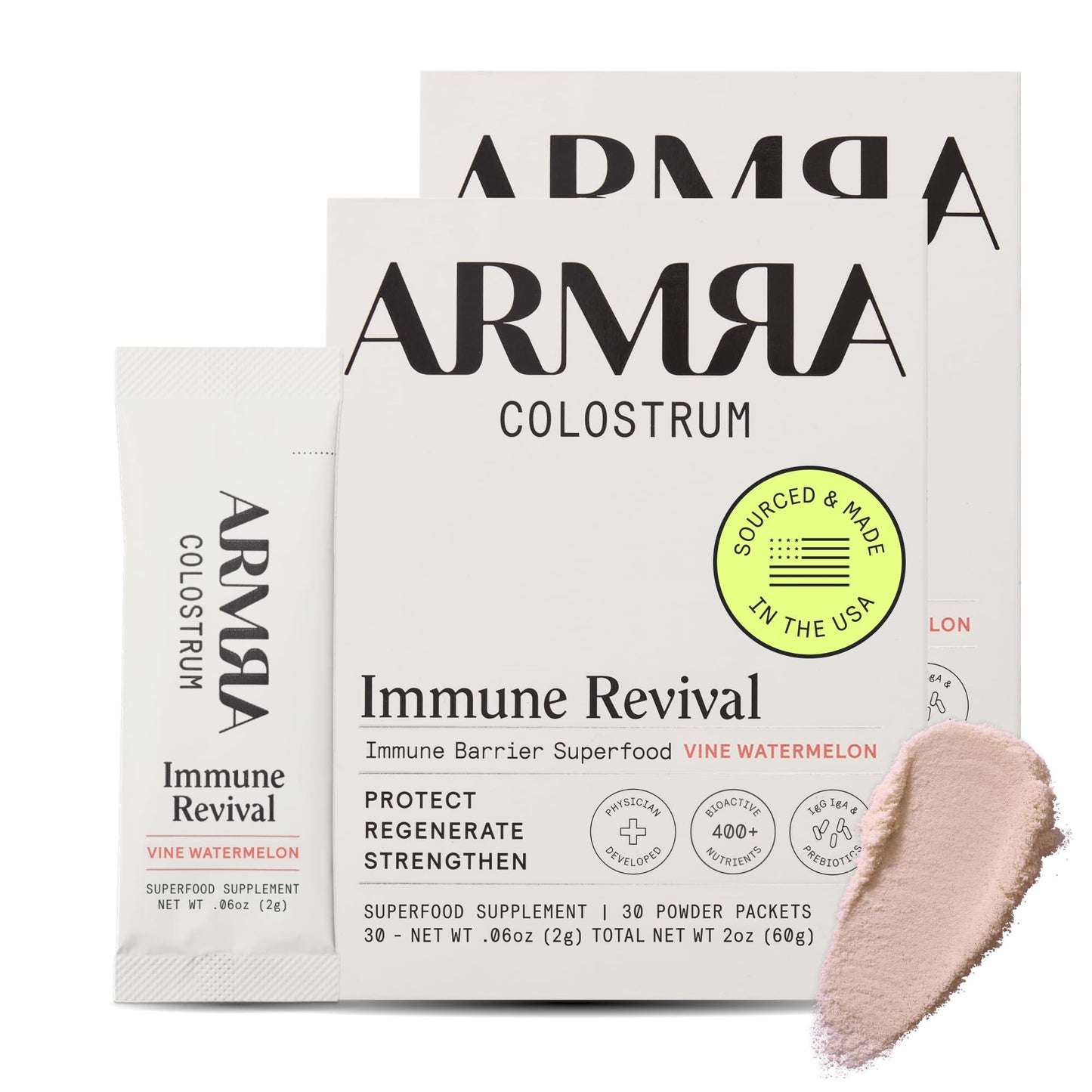 ARMRA Colostrum Powder | Vine Watermelon | Gut Health & Bloating | Skin & Hair | Immunity | Keto, Gluten & Fat-Free | 60 Servings ARMRABuy Supplements Australia