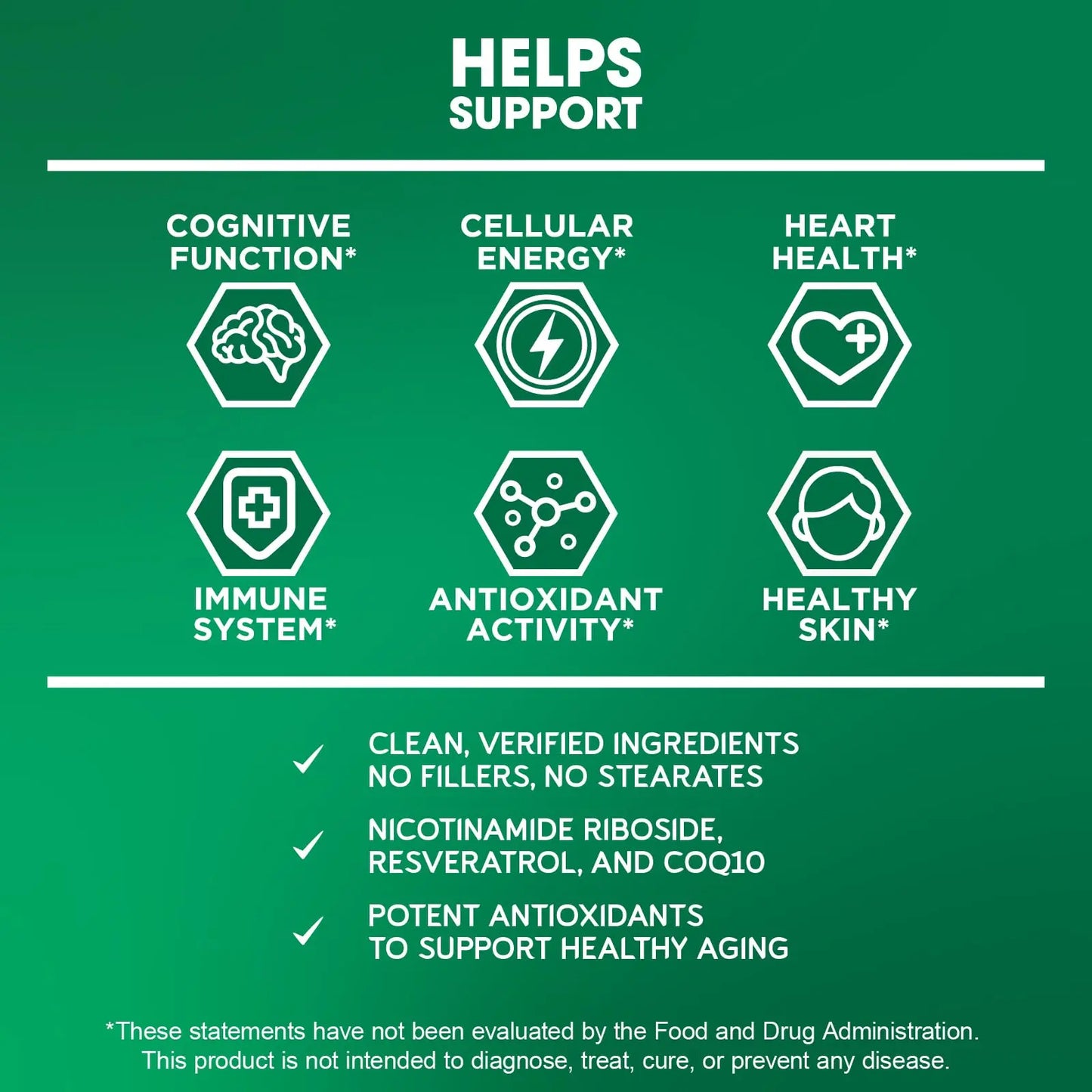 BioEmblem NAD+ Supplement | 300 mg Nicotinamide Riboside with CoQ10 & Resveratrol | Supports Healthy Aging, Cellular Energy and Cognitive Function | Non-GMO, Gluten Free - 45 Capsules BioEmblemBuy Supplements Australia