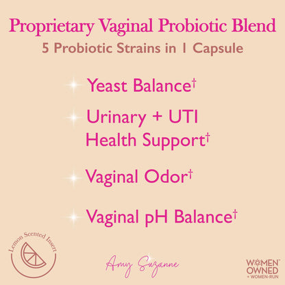 Amy Suzanne Vaginal Probiotics for Women - 10 Billion CFU Probiotic for pH Balance and Urinary Tract Health Amy SuzanneBuy Supplements Australia
