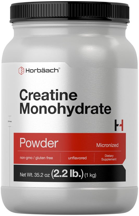 Horbäach Creatine Monohydrate Powder | 2.2lbs (35.2 oz) | Micronized and Unflavored | Vegetarian, Non-GMO, and Gluten Free Supplement HorbäachBuy Supplements Australia