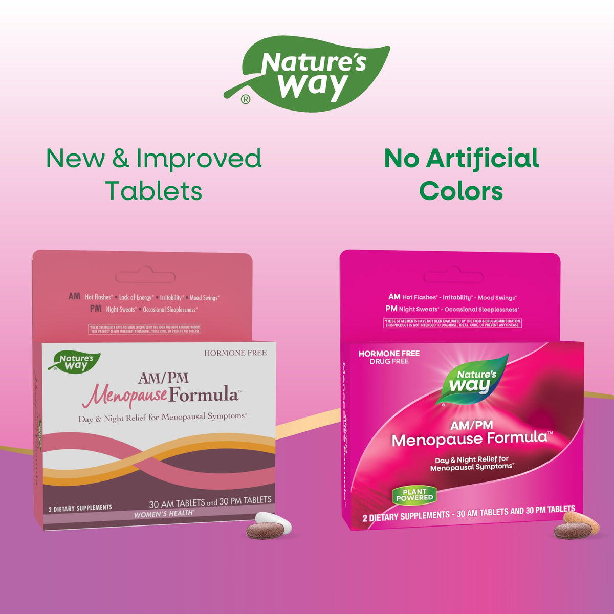 Enzymatic Therapy AM/ PM Menopause Hormone-Free Formula Daytime Energy & Restful Sleep (60 Count) Nature's WayBuy Supplements Australia