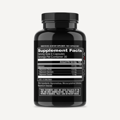 Jocko Fuel Magnesium Complex Supplement - Magnesium Glycinate, Citrate, & Taurate Capsules Dietary Supplement for Muscle Recovery & Relaxation, Heart, Nerve, Bone Support, & Sleep 30-Day Supply Jocko FuelBuy Supplements Australia