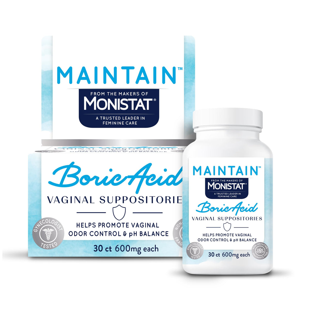 from The Makers of Monistat, Maintain Boric Acid Suppositories for Women, Fragrance-Free Inserts for Vaginal Odor Control and pH Balance Without Irritation, 30 Count MonistatBuy Supplements Australia