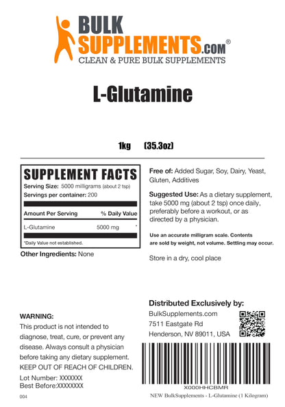 BULKSUPPLEMENTS.COM L-Glutamine Powder - Glutamine Supplement, L Glutamine BULKSUPPLEMENTS.COMBuy Supplements Australia