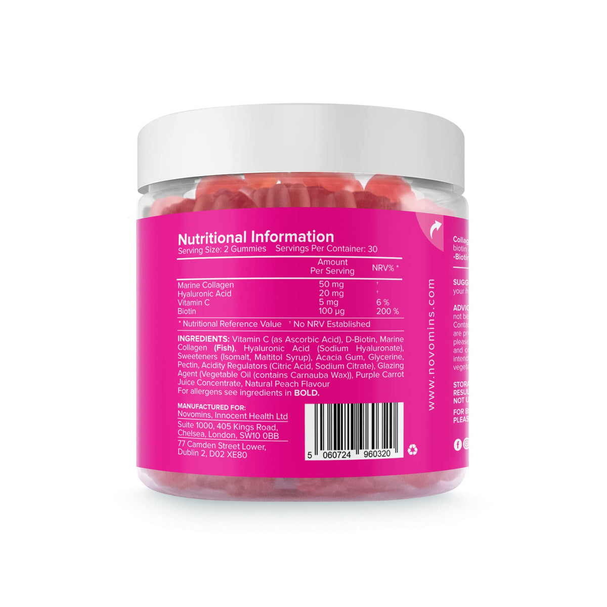 Collagen Gummies - Sugar Free Marine Collagen Gummies - Superior Type 1 Hydrolysed Collagen novominsBuy Supplements Australia