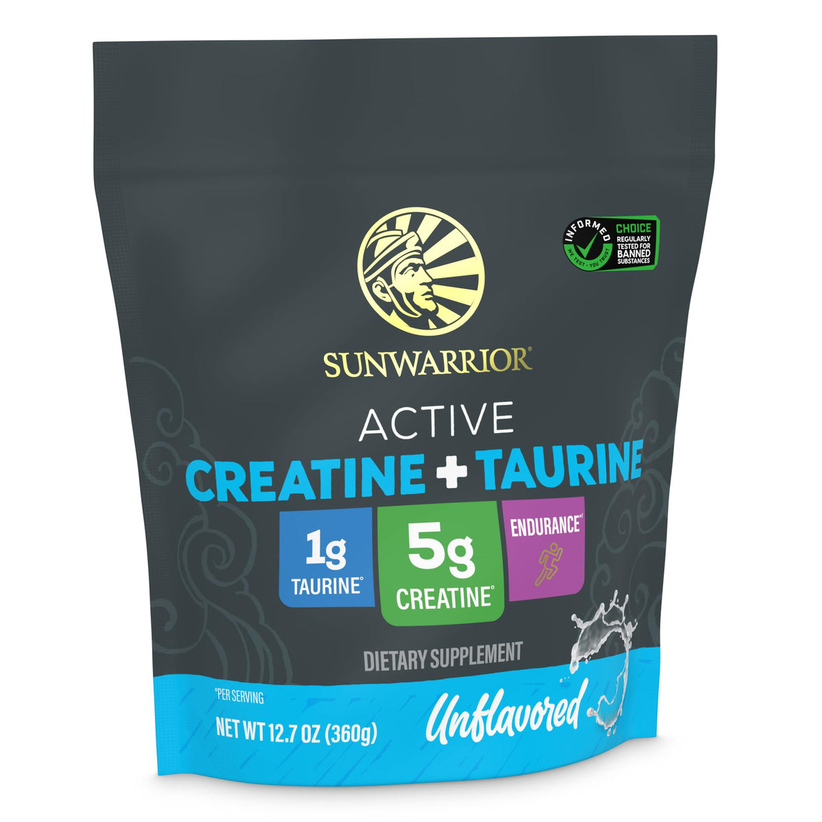Creatine Monohydrate Powder Taurine Supplement, 5g Creatine Monohydrate 1g Taurine per Serving | Vegan Muscle Strength, Endurance & Recovery Support, Clean Performance Formula | 60 Servings Unflavored SunwarriorBuy Supplements Australia