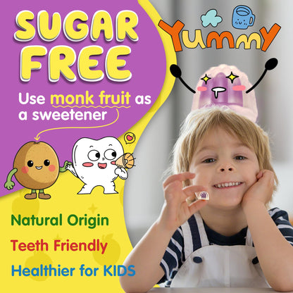 Kids Focus Gummies - Brain Supplements with Vegan Omega 3 DHA, Phosphatidylserine, L-Theanine, L-Tyrosine, Methylated B6 & B12 for Kids & Teen Support Attention, Memory, Nootropic, Sugar Free 60cts NEVISSBuy Supplements Australia