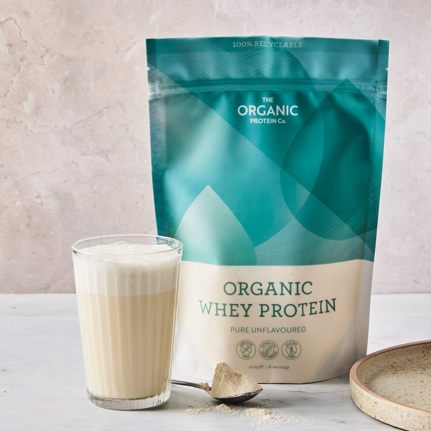The Organic Protein Co. - Pure Unflavoured Organic Whey Protein Powder | SOYA & Gluten Free w The Organic Protein CompanyBuy Supplements Australia