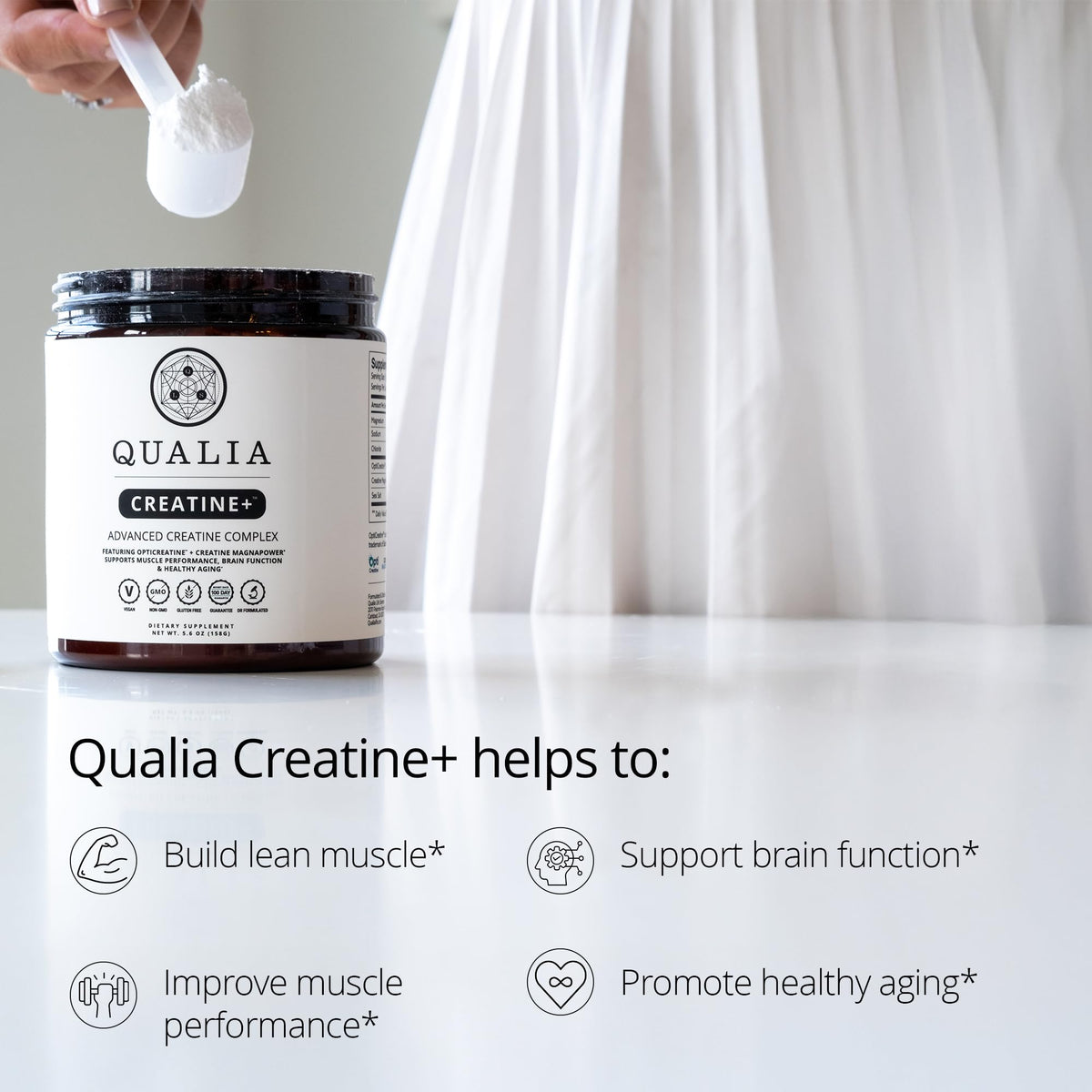 Qualia Creatine | Advanced Creatine Complex | 2 Sources + Magnesium | Optimized Absorption | Muscle Performance, Brain Function, & Healthy Aging (30 Servings) QUALIA LIFE SCIENCESBuy Supplements Australia