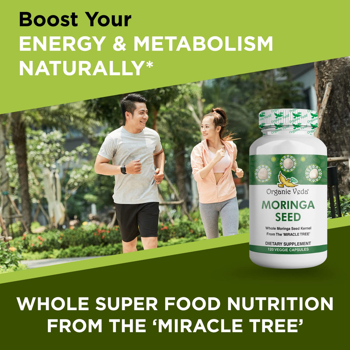 Organic Veda Moringa Seed Capsules - Pure Organic Moringa Capsules Seed Powder Organic VedaBuy Supplements Australia