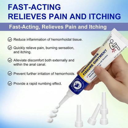 ETIFIKON Hemorrhoid & Fissure Ointment with 4% Lidocaine & Phenylephrine HCI – 42.5g Comforting Care Cream for Internal & External Areas – Helps Soothe Irritation & Support Daily Comfort (1 Pack) ETIFIKONBuy Supplements Australia