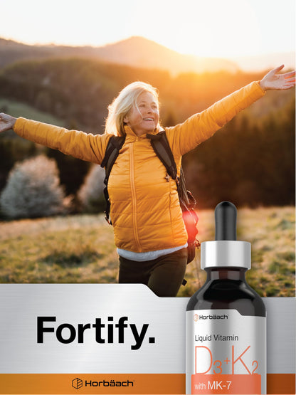 Horbäach Vitamin D3 + K2 Liquid Drops | with MK7 | 2 Fl Oz | Vegetarian | Non-GMO HorbäachBuy Supplements Australia