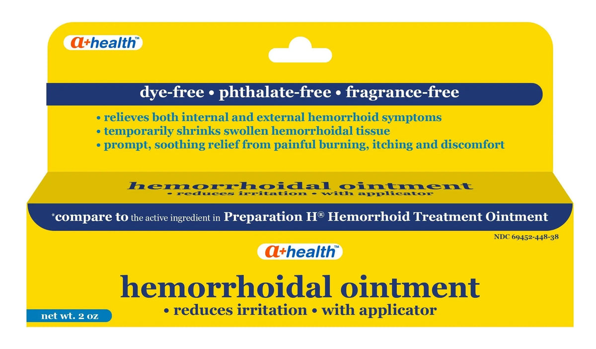 A+Health Hemorrhoid Treatment, Hemorrhoidal Ointment Relieves Symptoms of Burning, Itching, Discomfort, 2 Ounce Tube with Applicator, Reduces Irritation and Pain Relief A+HealthBuy Supplements Australia