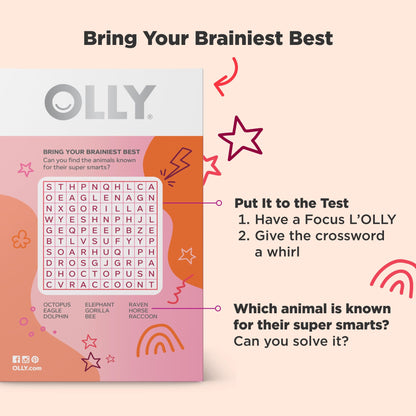 OLLY Focus Buddies L’OLLY Pops, Cognizin, Vitamins B6 and B12, Omega-3 ALA, Supports Focused Attention and Healthy Brain Function,* Kids 4+ Dietary Supplement, Watermelon Strawberry Flavored, 25 Count OLLYBuy Supplements Australia