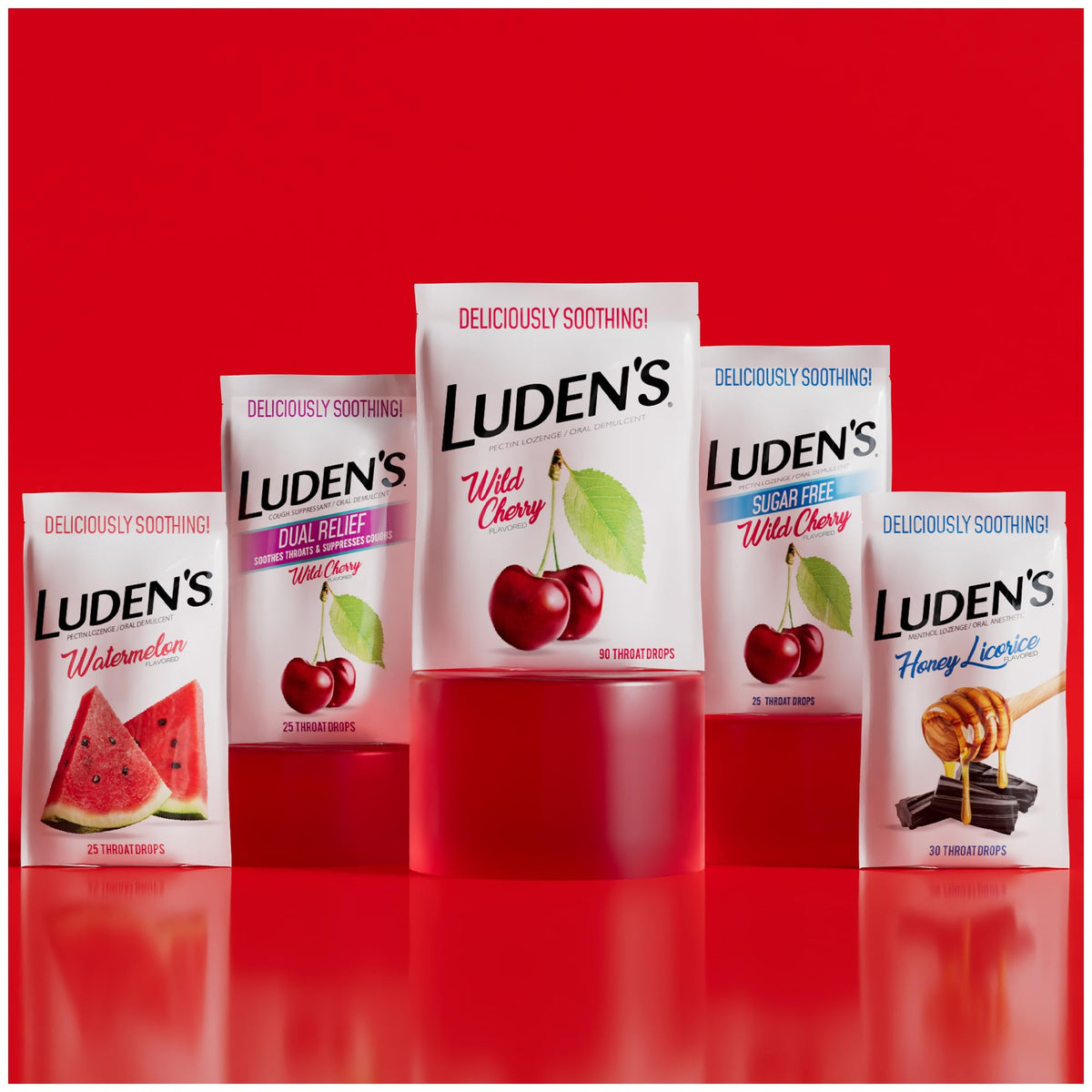 Luden's Sore Throat Relief Lozenges for Minor Everyday Irritation & Dry Mouth, Wild Cherry Flavored Drops, 30 Count Luden's buy supplements Au