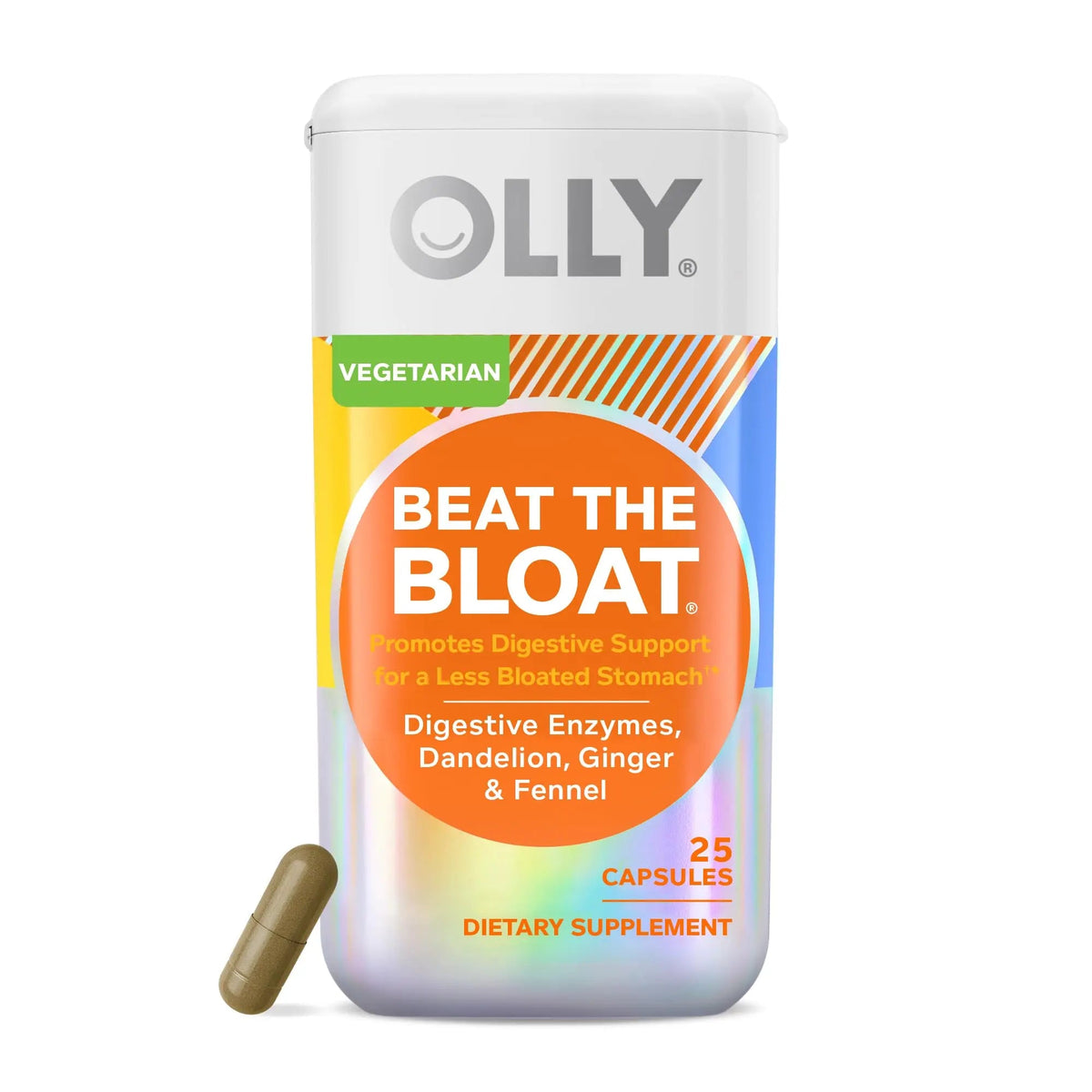 OLLY Beat The Bloat Capsules, Digestive Support Enzymes, Supplement for Women - 25 Count OLLY buy supplements Au