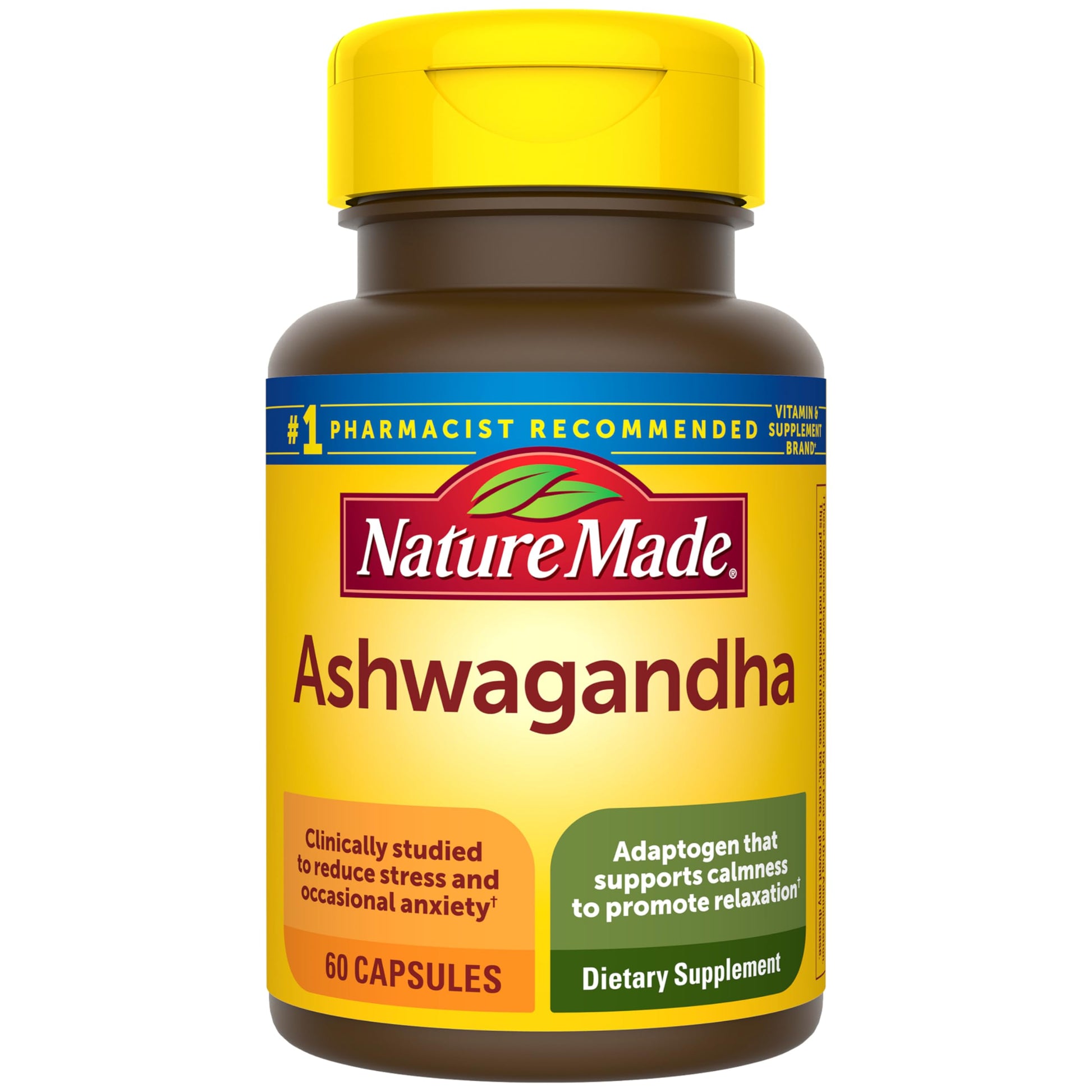 Nature Made Ashwagandha Capsules 125mg for Stress Support, Ashwagandha Supplements, 60 Capsules, 60 Day Supply Nature MadeBuy Supplements Australia