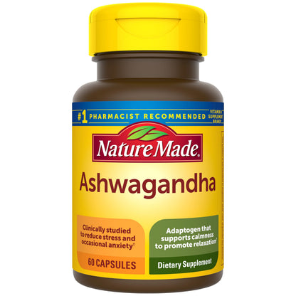 Nature Made Ashwagandha Capsules 125mg for Stress Support, Ashwagandha Supplements, 60 Capsules, 60 Day Supply Nature MadeBuy Supplements Australia
