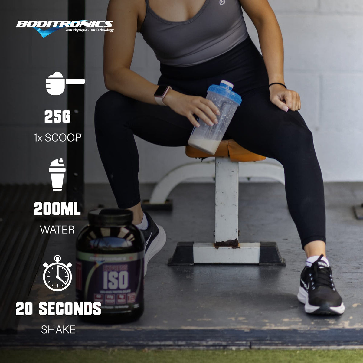 Boditronics 1.5 kg Iso Express Whey 100% Whey Isolate Protein Powder with Occurring Amino Acid BoditronicsBuy Supplements Australia