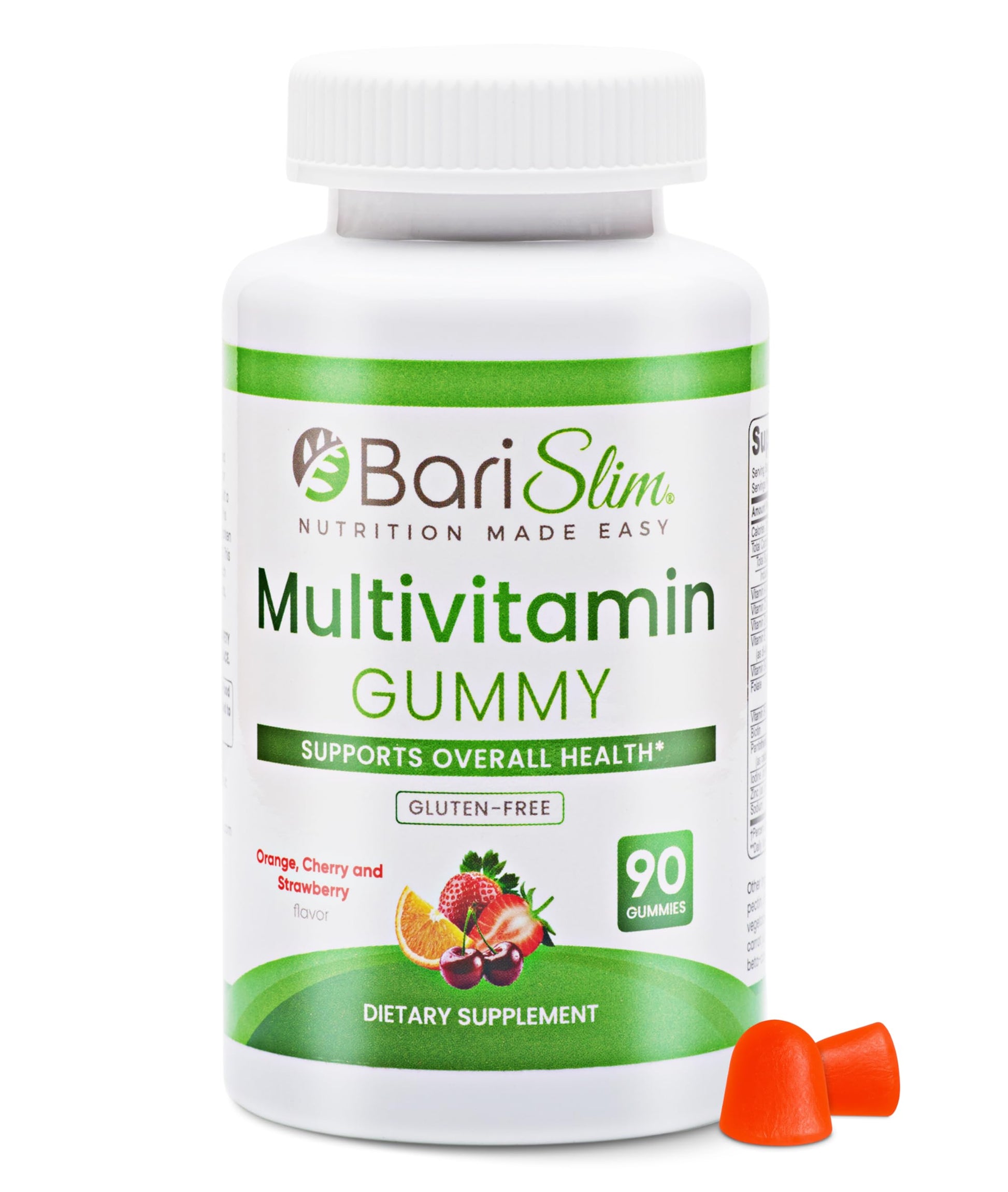 BariSlim Bariatric Chewable Multivitamin Gummies - Specially Formulated Gummy Vitamin for Patients After Weight Loss Surgery - Easy to Digest & Great Tasting Fruit Flavors | 90 Fruit Chews BariSlim buy supplements Au